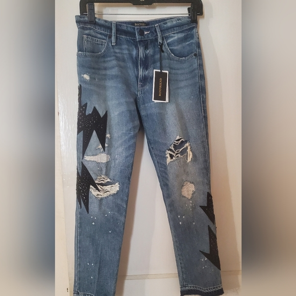 Juicy Couture Denim - Juicy Couture gossip pop destroyed sunset wash boyfriend skinny jeans‎ NW…